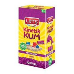 Lets Kinetik Kum 1000 Gr Mor Karton Kutu L10166 - Lets