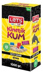 Lets Kinetik Kum 1000 Gr Siyah Karton Kutu L10169 - Lets
