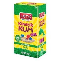 Lets Kinetik Kum 1000 Gr Yeşil Karton Kutu L10170 - Lets