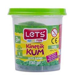 Lets Kinetik Kum 130 Gr Yeşil Plastik Kutu L10177 - Lets