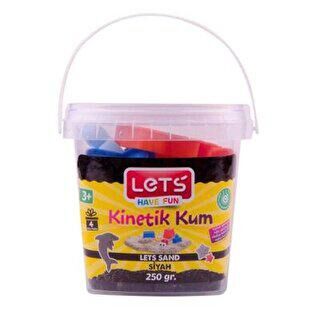 Lets Kinetik Kum 250 Gr Siyah Plastik Kutu L10190 - 1