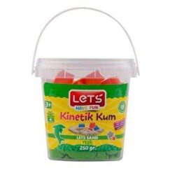 Lets Kinetik Kum 250 Gr Yeşil Plastik Kutu L10191 - Lets