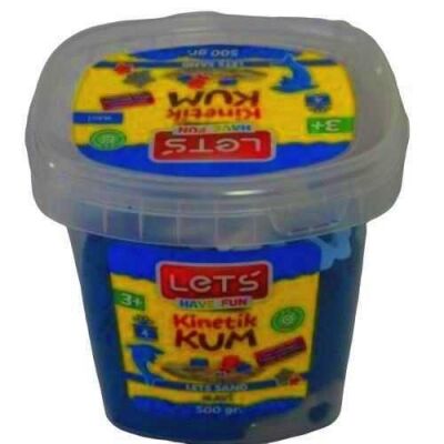 Lets Kinetik Kum 500 Gr. Mavi Plastik Kutu - 3
