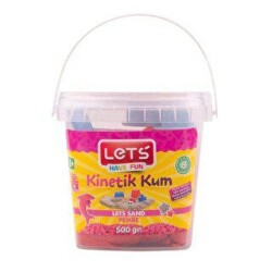 Lets Kinetik Kum 500 Gr Pembe Plastik Kutu L10160 - Lets