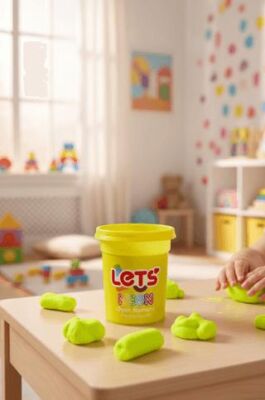 Let`s Neon Oyun Hamuru Sarı 110g - 1