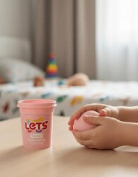 Let`s Pastel Oyun Hamuru Pembe 110g - Lets