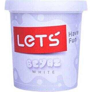 Lets Tek Renk Oyun Hamuru Beyaz 150 gr - L8340-5 - Lets