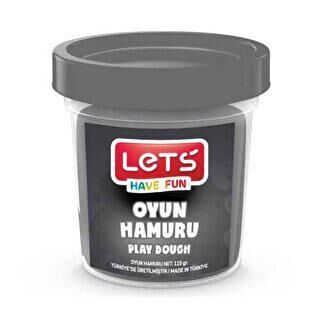 LETS Tek Renk Oyun Hamuru Gri 110 g - 1