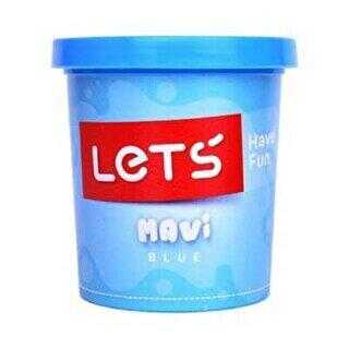 Lets Tek Renk Oyun Hamuru Mavi 150 Gr - L8340-3 - Lets
