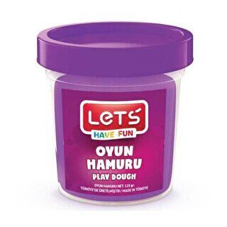 LETS Tek Renk Oyun Hamuru Mor 110 g - 1