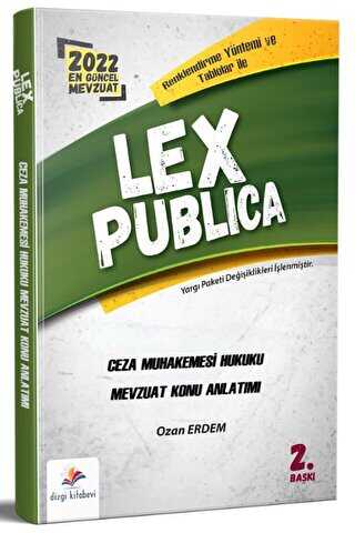 Lex Publica Ceza Muhakemesi Hukuku Adli Hakimlik Mevzuat Konu Anlatımı