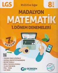 LGS 8. Sınıf Matematik 1. Dönem Madalyon 7`li Deneme - Gezegen Yayıncılık