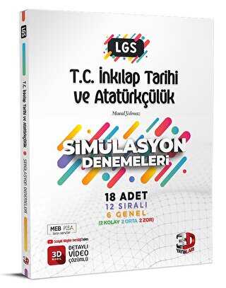 3D Yayınları LGS 3D Simülasyon İnkılap Tarihi ve Atatürkçülük Denemeleri 2023