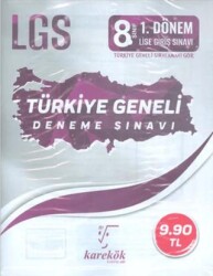 LGS 8. Sınıf 1. Dönem Türkiye Geneli Deneme Sınavı - Karekök Yayıncılık