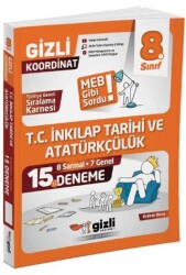 LGS 8. Sınıf T.C. İnkılap Tarihi ve Atatürkçülük 15`li Deneme - Gizli Yayınları