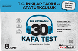 8. Sınıf T.C. İnkılap Tarihi ve Atatürkçülük İlk Kaynağın 30 Kafa Test - Kafa Dengi Yayınları