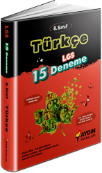 Aydın Yayınları LGS 8. Sınıf Türkçe 15 Deneme - Aydın Yayınları