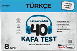 8. Sınıf Türkçe İlk Kaynağın 40 Kafa Test - Kafa Dengi Yayınları