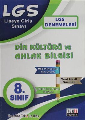 Tekiz Yayıncılık LGS Din Kültürü ve Ahlak Bilgisi Denemesi 8. Sınıf - 1