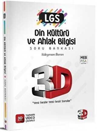 3D Yayınları LGS 3D Din Kültürü ve Ahlak Bilgisi Soru Bankası