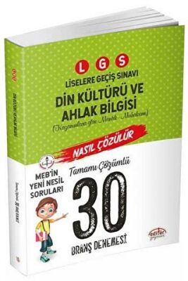 LGS Din Kültürü ve Ahlak Bilgisi Tamamı Çözümlü 30 Branş Denemesi - 1