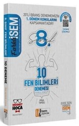 İSEM Yayıncılık LGS Farklı İsem 8.Sınıf 1. Dönem Fen Bilimleri 10 Branş Deneme - İSEM Yayıncılık