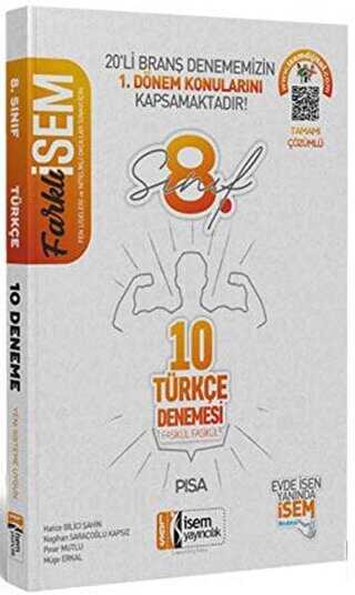 İSEM Yayıncılık LGS Farklı İsem 8. Sınıf 1. Dönem Türkçe 10 Branş Deneme