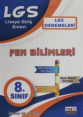 Tekiz Yayıncılık LGS Fen Bilimleri Denemesi 8. Sınıf - 1