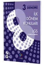 5 Yıldız Yayınları LGS İlk Dönem Konuları 3`Lü Deneme - 5 Yıldız Yayınları