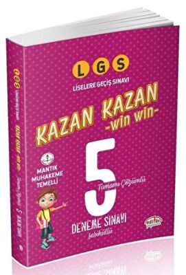 Editör Yayınevi LGS Kazan Kazan Tamamı Çözümlü 5 Deneme Sınavı - 1