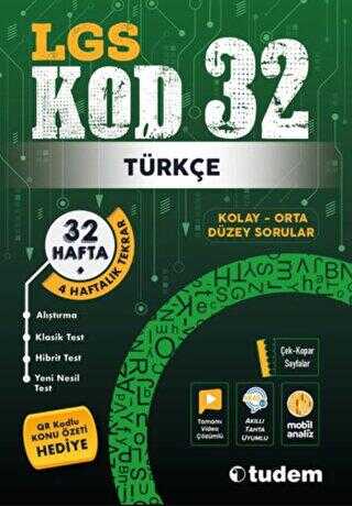 Tudem Yayınları - Bayilik Lgs Kod 32 Türkçe Tudem Yayınları