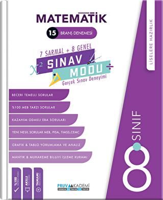Pruva Akademi 8. Sınıf Matematik Sınav Modu 15 Deneme - 1