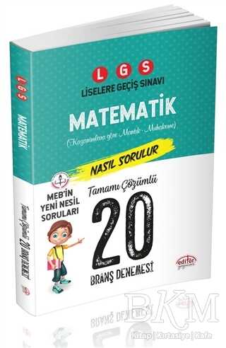 Editör Yayınevi LGS Matematik Nasıl Çözülür 20 Branş Denemesi