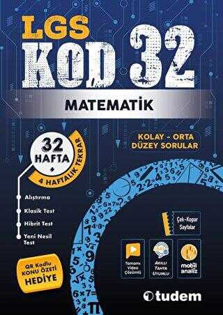 Tudem Yayınları - Bayilik Lgs Matematik KOD 32 Tudem Yayınları