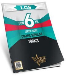 LGS Son 6 Yıl Türkçe Çıkmış Sorular 2020-2025 - Liderler Karması Yayınları