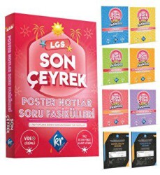 LGS Son Çeyrek Poster Notlar Soru Fasikülleri 4. Çeyrek - KR Akademi Yayınları