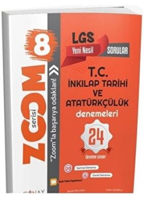 Günay Yayınları LGS T.C İnkılap Tarihi ve Atatürkçülük 24 Deneme Yeni Nesil Sorular Zoom Serisi - 1