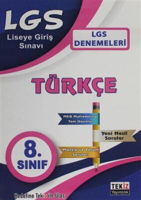 Tekiz Yayıncılık LGS Türkçe Denemesi 8. Sınıf - 1