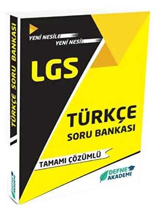 Defne Akademi Yayıncılık LGS Türkçe Soru Bankası Çözümlü Defne Akademi Yayınları