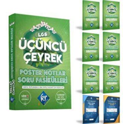 LGS Üçüncü Çeyrek Poster Notlar Soru Fasikülleri 3. Çeyrek - KR Akademi Yayınları