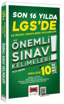 LGS`de Son 16 Yılda Kullanılan Önemli İngilizce Sınav Kelimeleri - 1