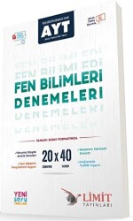 AYT Fen Bilimleri 20x40 Video Çözümlü Denemeleri - Limit Yayınları
