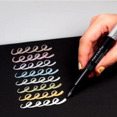 Lineplus Dreamon Fırça Uçlu Keçeli Kalem Gümüş - 3