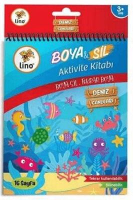 Lino Boya Sil Aktivite Boyama Kitabı Denizaltı A5 Ebat Silinebilir - 1