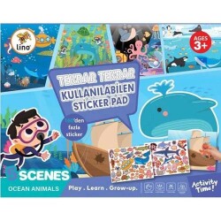 Lino Tekrar Tekrar Kullanabilen Sticker Pad Okyanus Canlıları - LİNO