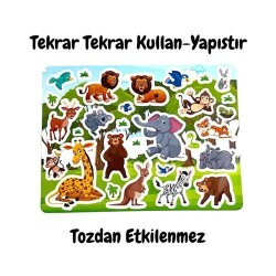 Lino Tekrar Tekrar Kullanılabilen Sticker Animal Paradise - 2