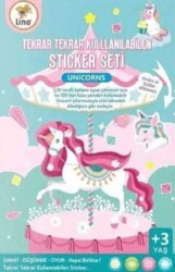 Lino Tekrar Tekrar Kullanılabilen Sticker Seti Unicorns - LİNO