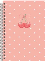 Liz 17X24 Spiralli Sert Kapak 120 Yaprak Kareli Defter Noktalı Kiraz - Lizy