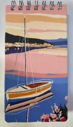 Liz To Do List Spiralli 4 Bölümlü 10X19 Not Defteri Gemi Tasarımı - Lizy