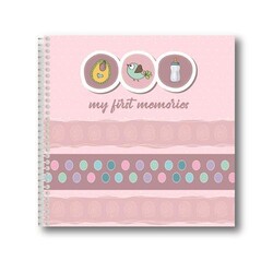 Lizy Bebek Defteri Pembe Çizgili Tasarım - Lizy